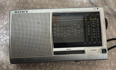 SONY ICF-SW11 12 Bands World Band Receiver Radio Silver Used From