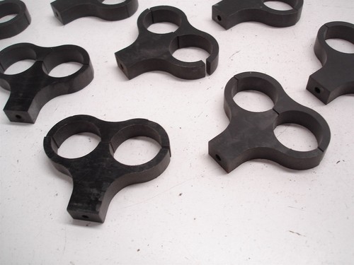 37 NASCAR ULTEM BOLT ON DUAL 1" BRAIDED LINE / HARD OIL LINE BRACKETS MOUNTS - Picture 2 of 9
