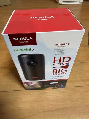 NEBULA CAPSULE II Portable HD Projector Android TV Big Sound Black Used
