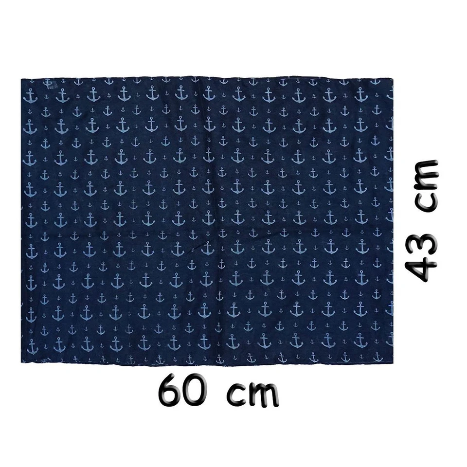 Écharpe Boucle Enfant Design Ancre Maritime Bleu Foncé Garçons Et Filles - Photo 4/4
