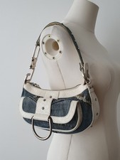 Vintage Dolce & Gabbana Denim Shoulder Bag Y2K Bratz Grunge D&G 00s Rhinestones