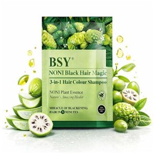 BSY Noni Black Hair Magic Hair Color Shampoo No Ammonia I 20 ml - 12 Sachets