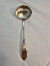 20gr Antique Sterling Silver 5 Long Small Condiment Sauce Ladle with Oval Bowl