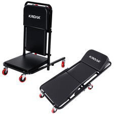 40 Z Creeper Seat 450lbs 4-in-1 Folding Rolling Garage Chair W 6 Tpr Wheels