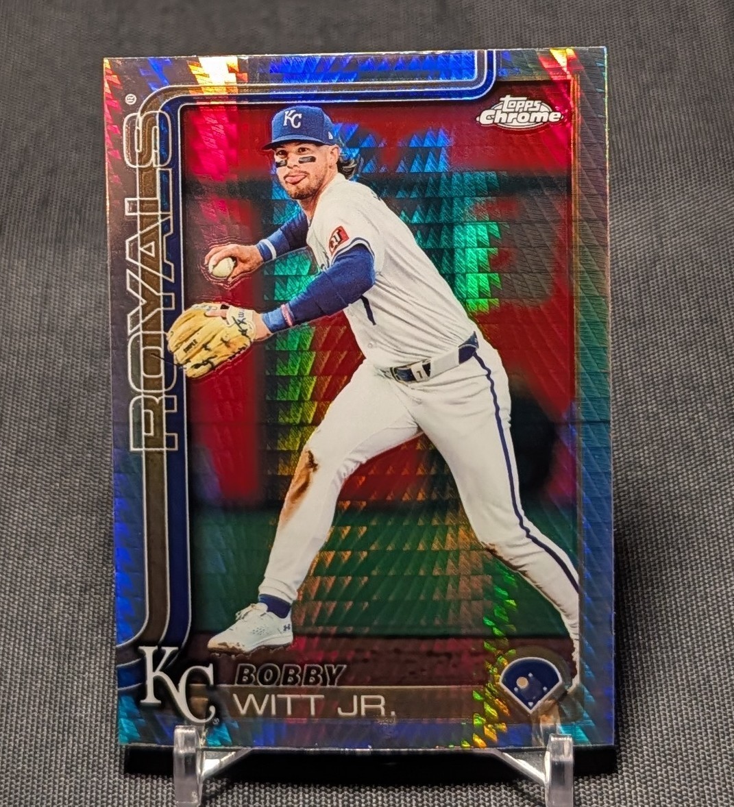 Bobby Witt Jr. Prism Refractor 2025 Topps Chrome Card #93 Kansas City Royals