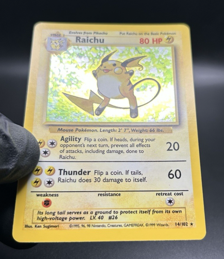 Raichu Holo + Pikachu Evolution Line Base Set Unlimited Vintage WOTC | eBay