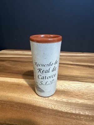 Recuerdo De Real De Catorce S.L.P Collectible Miniature Shot Glass Stoneware