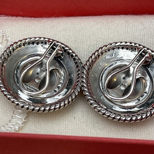 Pendientes de clip franceses grandes James Avery de oro amarillo de 14 k con cuerda de ley en forma de cúpula - Imagen 11 de 13
