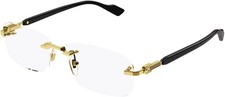 NEW Gucci GG 1221O Eyeglasses 001 GOLD 100 AUTHENTIC