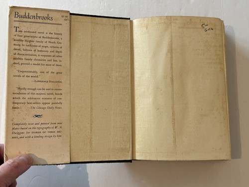 Buddenbrooks by Thomas Mann First US One Volume Edition 1938 Rare - Picture 3 of 11