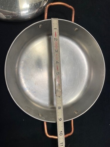 RevereWare Vintage Rare 1801 Double Brass handle 9" lidded sauce pan - Picture 7 of 7