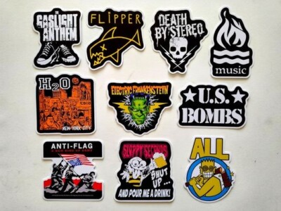 Punk Rock Bands Vinyl Sticker Set 29 (10) Alternative Indie