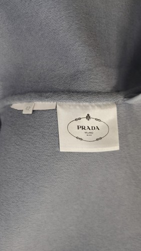PRADA Light Blue Round Collar Coat - P6734 - Size: 42 - Picture 5 of 5