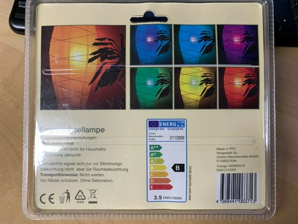 Farbwechsellampe RGB mit Fernbedienung E27, 3,5Watt Birne bunt farbig Lampe - Bild 4 von 4