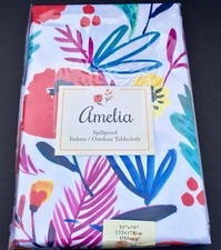 Amelia Poppies Poppy Bright Floral Tablecloth 52"x70" Oblong Spillproof