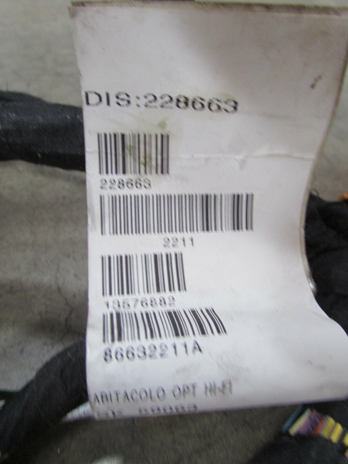 Ferrari 599 GTB, Main Body Wiring Harness, Used, P/N 228663