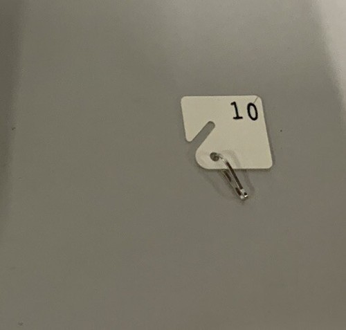 181 Numbered Slotted Key Tags 