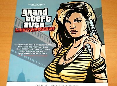 Grand Theft Auto Liberty City Stories GTA PS2 PS3 PSP Old Promo Poster Ad  Art