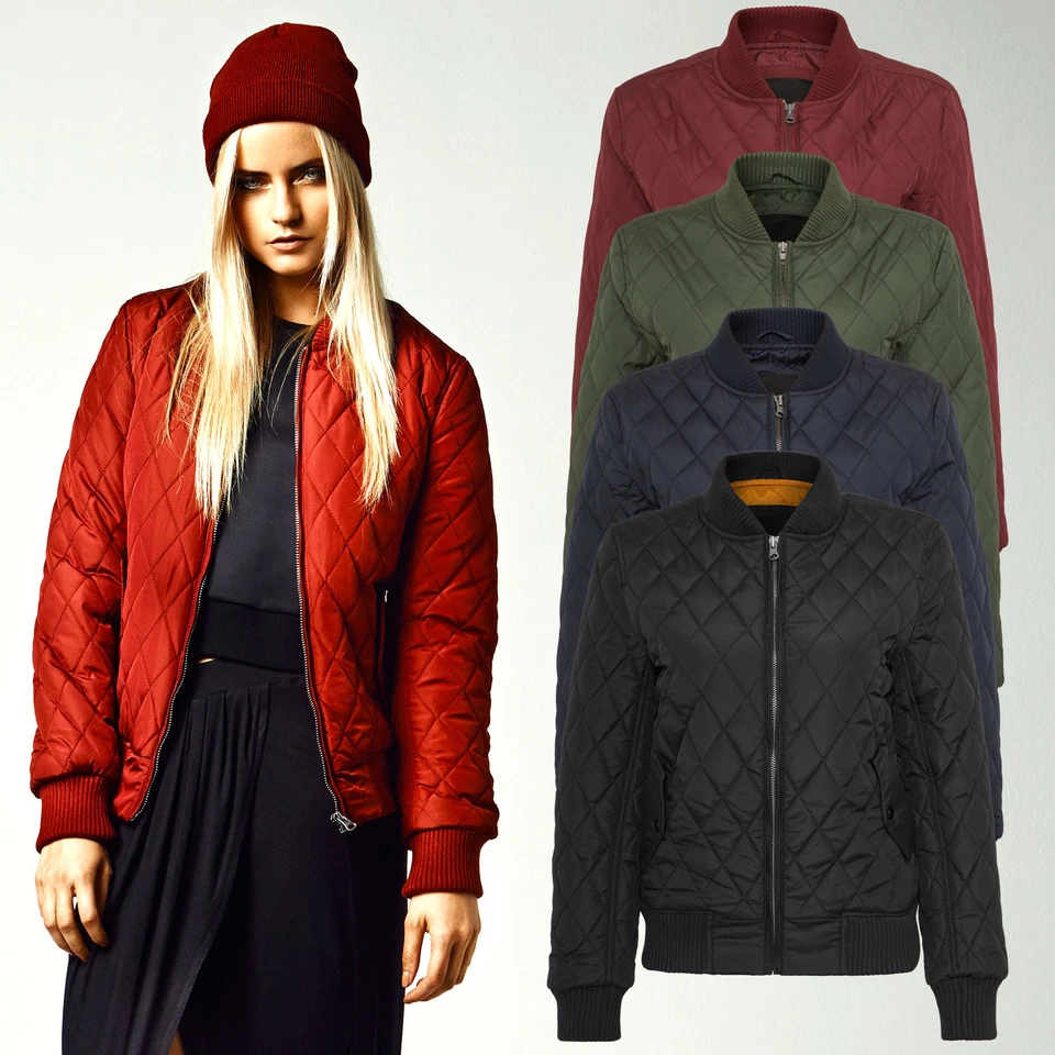 Urban Classics Damen Diamant Nylon Jacke Steppjacke Bomberjacke TB806 XS-XL - Bild 1 von 1