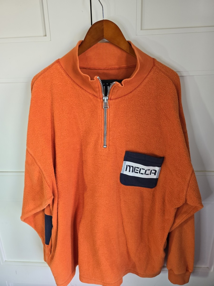 Vintage 90s MECCA Men's 1/4 zip Sweatshirt Street Wear Pullover XL