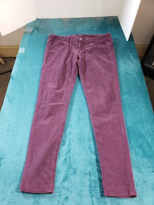 American Eagle Jeans Sz 8 Womens Red Stretch Pants Corduroy Mid Rise Jegging