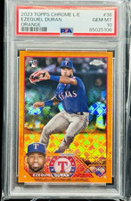 2023 Ezequiel Duran Topps Chrome Orange Logofractor Rookie /25 PSA 10 RC