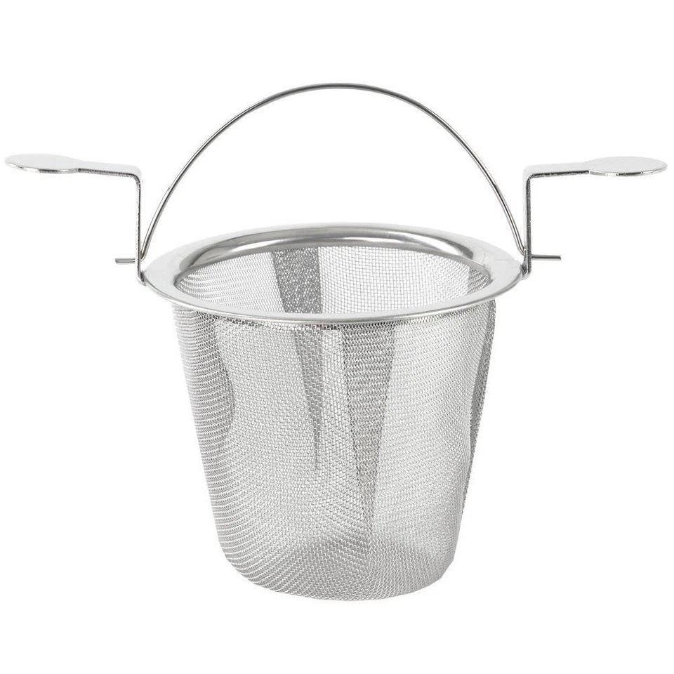 Infuseur à passoire en acier pour infuser une tisane dans une tasse en verre - Photo 1/1