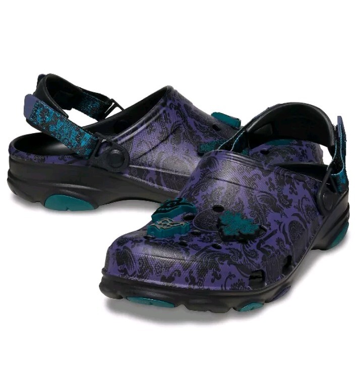 2024 Disney The Haunted Mansion Wallpaper Clogs Crocs Men’s 8 Women\'s 10 New Disney Parks 2024 The Haunted Mansion Wallpaper Adult Clogs  main image 2