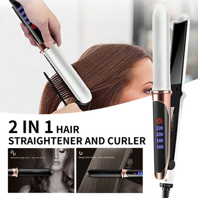 NEU Haarglätter Glätteisen Flacher und Lockenstab 2 in 1 Einstellbare 160-220°C