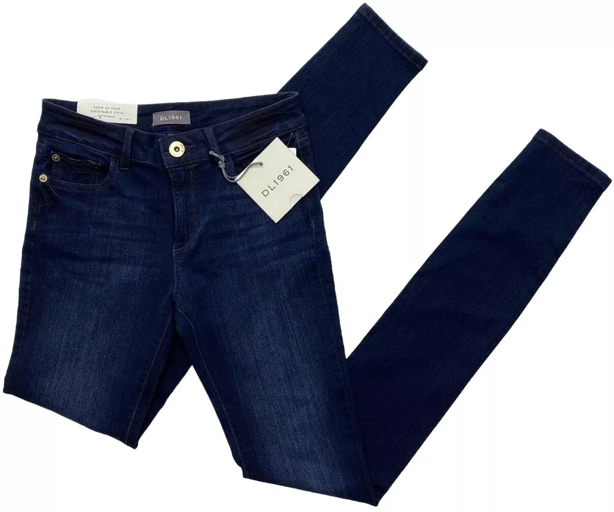 DL1961 Danny Instasculpt Jeans Women s 25 Long Blue Dark Wash Super Stretch NEW