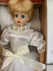 Porcelain Blonde Ballerina Doll 16" With Stand Vintage 1980's White Outfit — photo 5