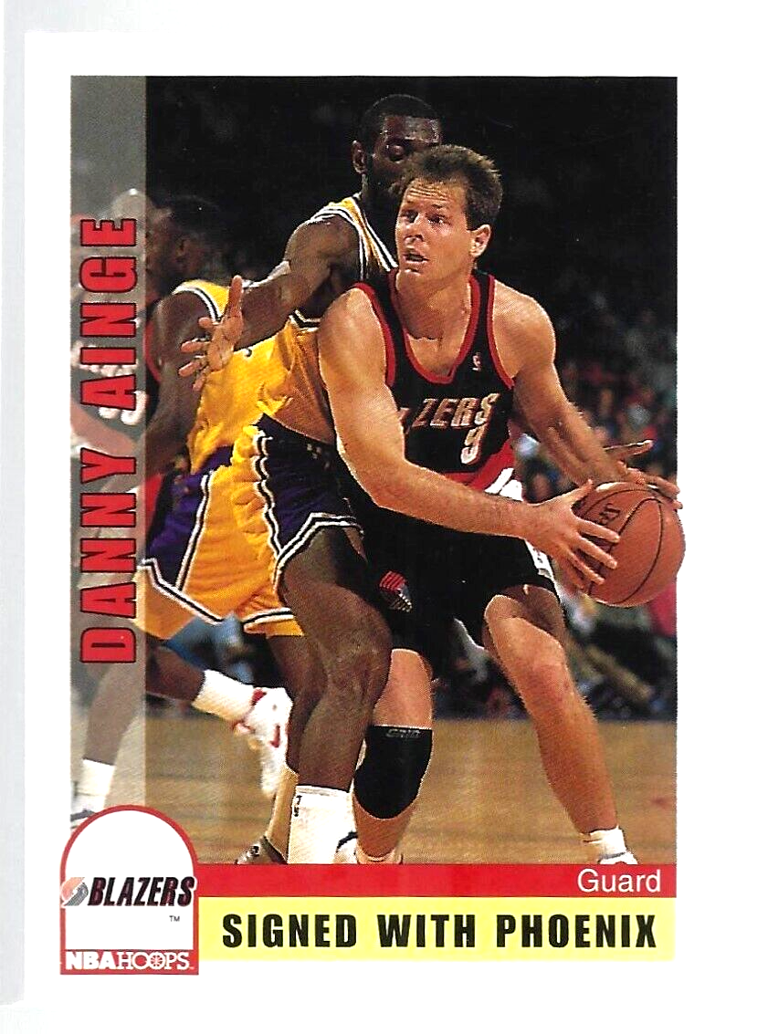 1992-93 NBA Hoops Basketball #188 Danny Ainge Signed With Phoenix