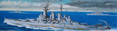 Aoshima 612 Washington US Navy Battleship Ship - Schlachtschiff - 1:700