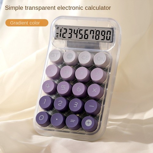 Portable Transparent Pretty Calculators Digital Calculator Daily Use