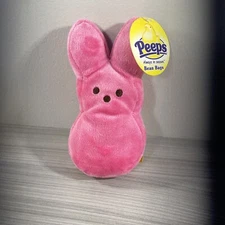 Peeps Pink Bean Bag Plush Easter 6" Bunny Stuffed Animal NWT New!