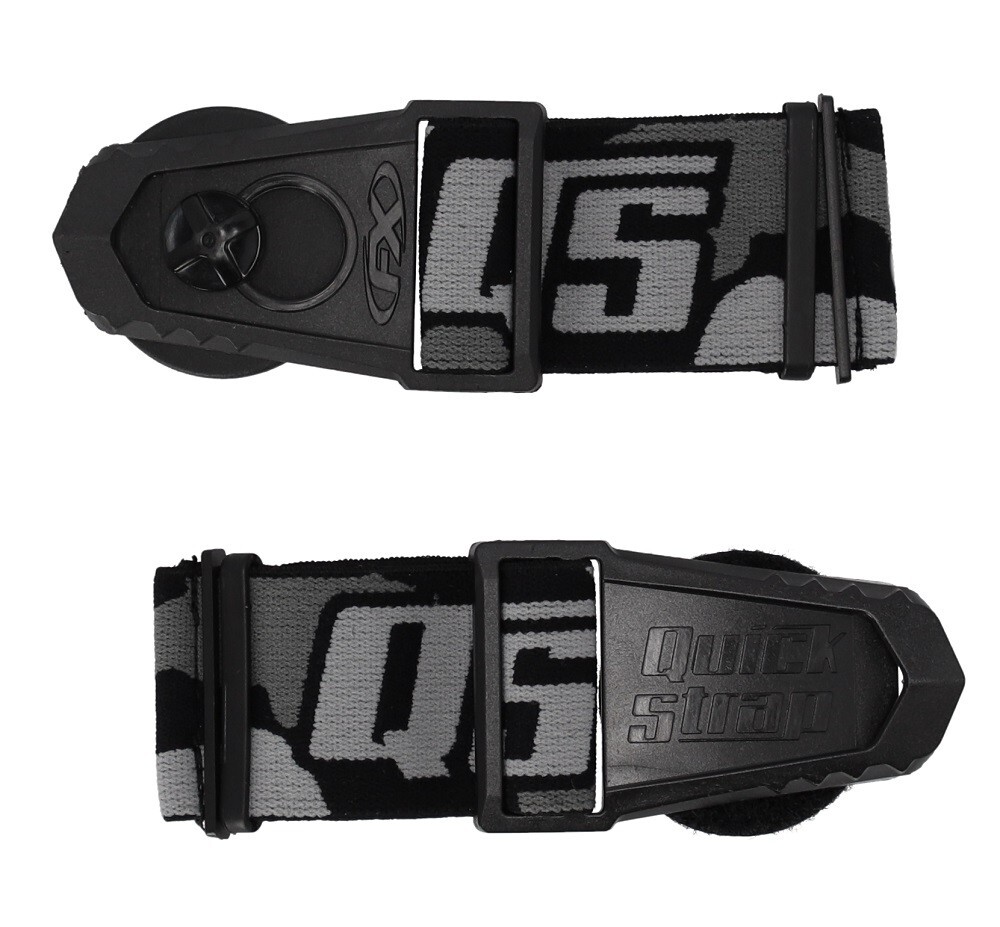 ELASTICI SGANCIO RAPIDO QUICK STRAP MASCHERINA OCCHIALI CROSS GOGGLE NERO GRIGIO