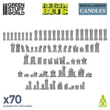 70x Bougies en Résine - Candles Sigmar Décors Modélisme Socles Dioramas