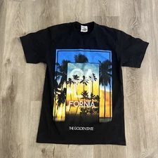 Shaka Wear Super Max Heavy Men's Black California Palms Graphic T-Shirt Medium