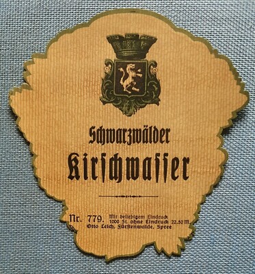 Old Bottle Label Otto Leich Fürstenwalde Spree Herrenstraße Design