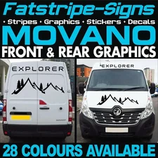 to fit VAUXHALL MOVANO GRAPHICS STICKERS STRIPES DECALS CAMPER VAN LWB EXLWB