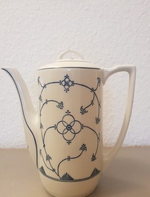 Kaffeekanne & Deckel (~1,2 L , Jäger Eisenberg Original Blau, SAKS DDR)