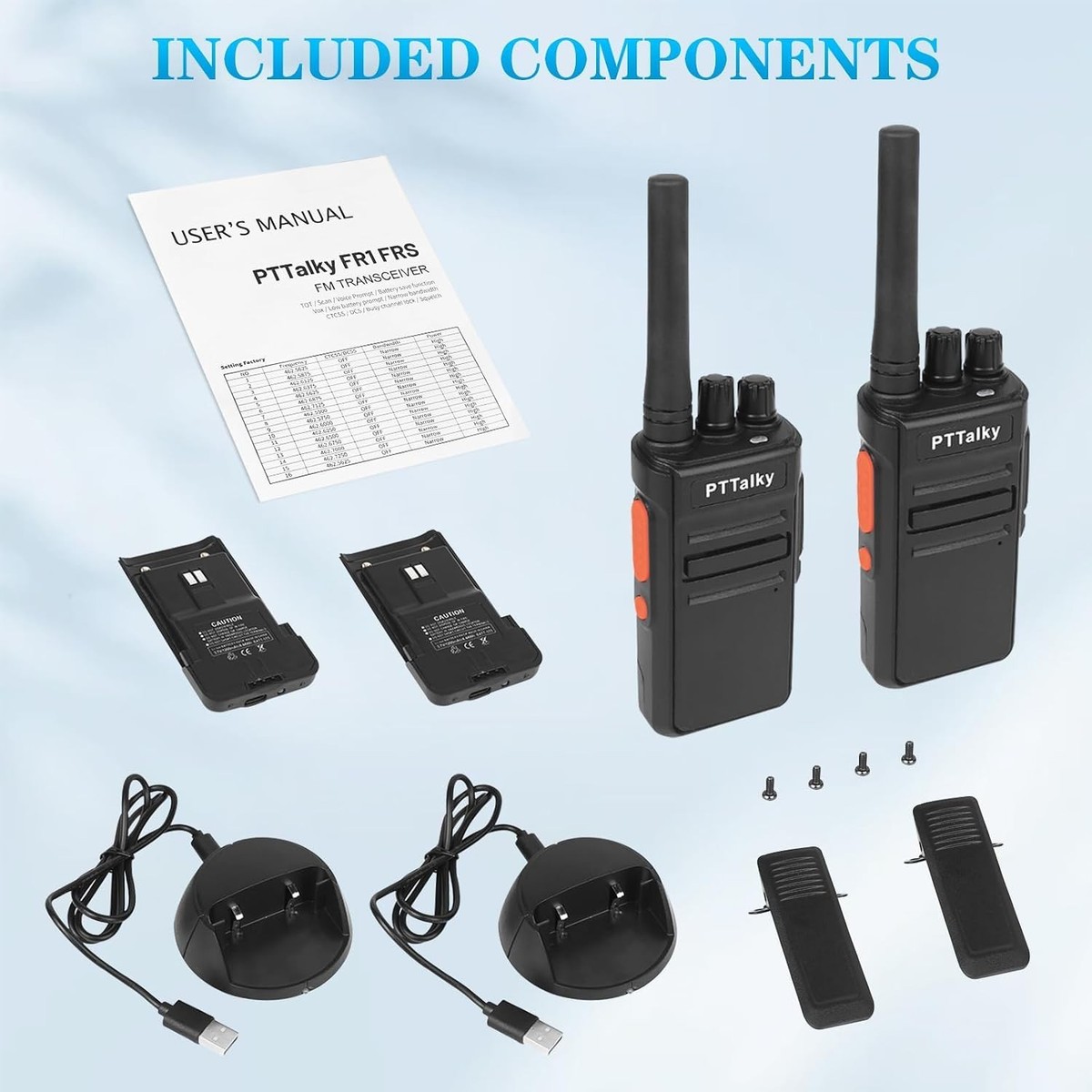 2 PACK Long Range Walkie Talkie 100 Mile Two Way Radio Charge Headset Waterproof View 2