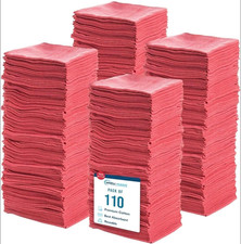 Cotton Shop Towels 14"X12 110 Pack Reusable Cleaning Shop Rags for Automobiles