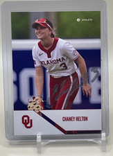 Chaney Helton 2025 Onit Oklahoma OU Sooners Softball P-7 Parallel Signed Auto