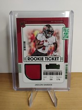 2021 Jaelon Darden RC Panini Rookie Ticket Swatches FOOTBALL #RTS-JDA Tampa