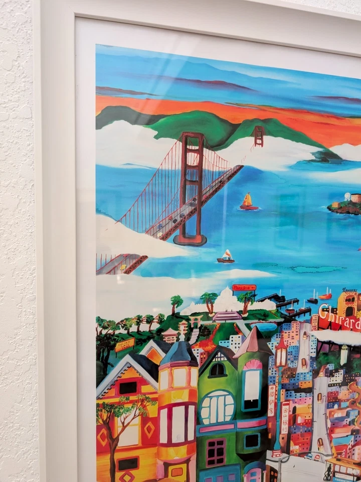 Linnea Pergola “Hills Of San Francisco” Framed Poster Art Print 32"x28” - Image 2 of 4