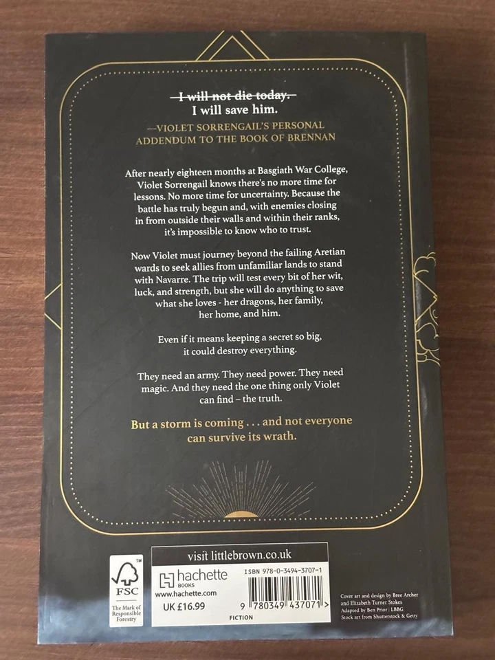 Onyx Storm Paperback By Rebecca Yarros fast shipping UK - Image 4 of 4