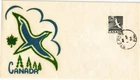 Dr Jim Stamps Canada Fdc 1954 15C Flying Gannet Flocked Velvet Feel Cachet Cover