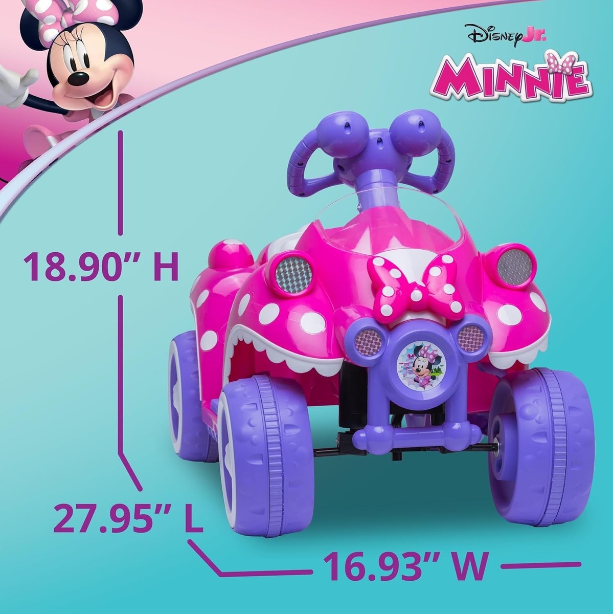 Kid Trax Disney Minnie Mouse Quad 6v Battery-powered Ride-on Toy 6
