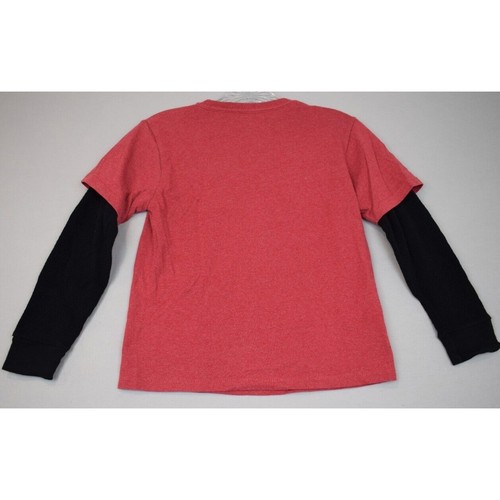 Justice League Long Seeve Shirt Red/Black Boy's Size: Medium - Picture 4 of 9